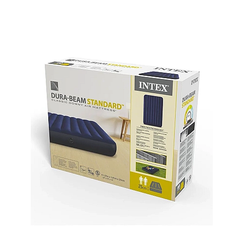 Матрац надувний Intex 64758 полуторний 191х137х25 см,Classic Downy Airbed Dura-Beam