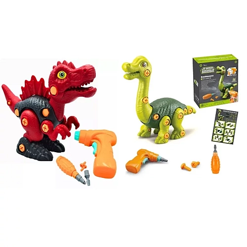 Гвинтовий конструктор "Збери свого динозавра": 2 моделі, дриль та викрутка!