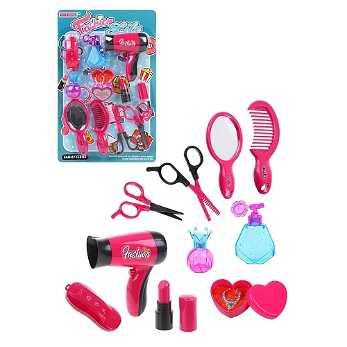 Дитячий набір перукаря та стиліста 58497 з феном, ножицями та аксесуарами (на планшетці)