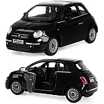 Машинка металева Kinsmart 1:28 Fiat 500 2007 інерційна, двері відчиняються / Чорний KT5345W