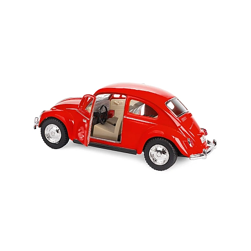 Машинка металева Kinsmart KT5057W 1:32 1967 Volkswagen Classical Beetle (Жук) інерційна, двері відчиняються / Червоний