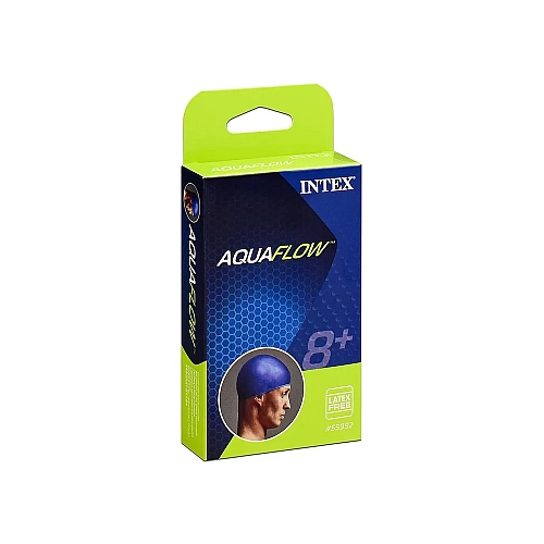 Шапка для плавання, силіконова, біла, від 8 років, 55992 INTEX