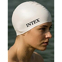 Шапка для плавання із силікону, від 8 років, 55992 INTEX Біла