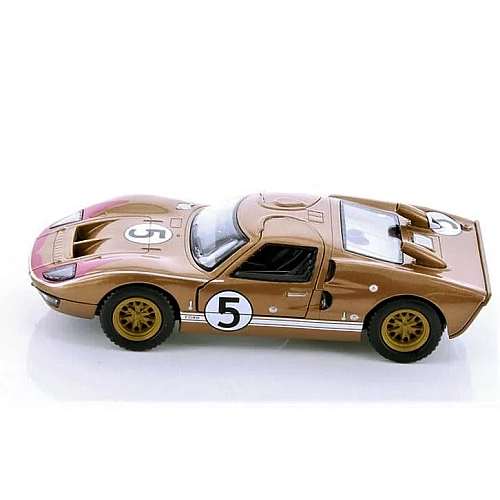 Машинка металева Kinsmart 1:32 1966 Ford GT40 MKII KT5427WF інерційна, двері відчиняються / Золотий