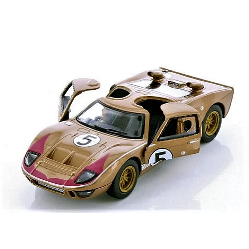 Машинка металева Kinsmart 1:32 1966 Ford GT40 MKII KT5427WF інерційна, двері відчиняються / Золотий