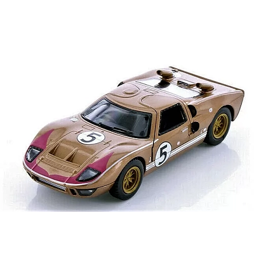 Машинка металева Kinsmart 1:32 1966 Ford GT40 MKII KT5427WF інерційна, двері відчиняються / Золотий