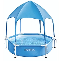 Каркасний басейн Intex 28209 Canopy Metal Frame 183х38см з навісом, 700л