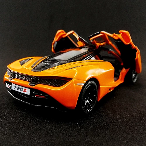 Машинка металева Kinsmart KT5403WG 1:36 McLaren MSO 720S інерційна, двері відчиняються / Помаранчевий