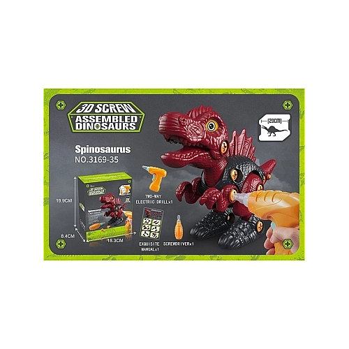 Конструктор гвинтовий з дрилем та викруткою "Збери свого динозавра" 3169-35
