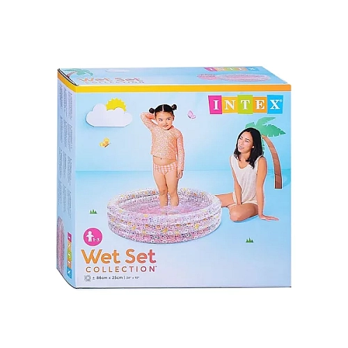 Басейн дитячий надувний Intex 58427NP "Солодкі квіти", 147×33 см, для дітей 1–3 років