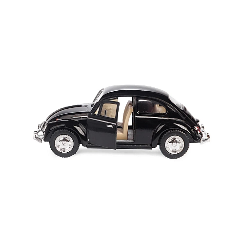 Машинка металева Kinsmart KT5057W 1:32 1967 Volkswagen Classical Beetle (Жук) інерційна, двері відчиняються / Чорний