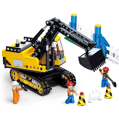 Конструктор SLUBAN Екскаватор 614 деталі M38-B0551: Велика Будівельна Розвага