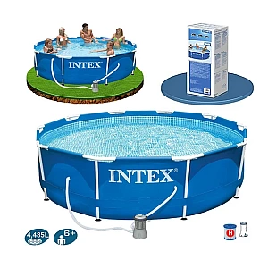 Басейн каркасний Intex Metal Frame 28202NP 305×76 см з фільтр-насосом 1250 л/год