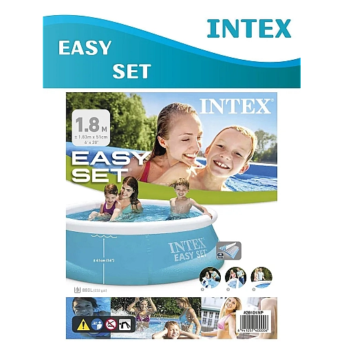 Бассейн надувной Easy Set 183x51 см Intex 28101 - Легкий и Удобный