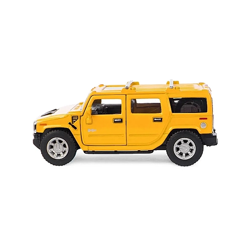 Машинка металева Kinsmart 1:40 2008 Hummer H2 SUV KT5337W інерційна, двері відчиняються / Жовтий
