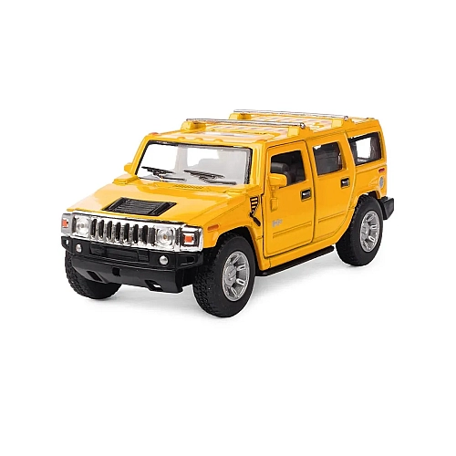 Машинка металева Kinsmart 1:40 2008 Hummer H2 SUV KT5337W інерційна, двері відчиняються / Жовтий