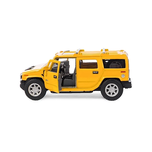 Машинка металева Kinsmart 1:40 2008 Hummer H2 SUV KT5337W інерційна, двері відчиняються / Жовтий