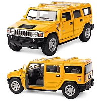 Машинка металева Kinsmart 1:40 2008 Hummer H2 SUV KT5337W інерційна, двері відчиняються / Жовтий