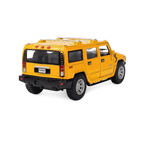 Машинка металева Kinsmart 1:40 2008 Hummer H2 SUV KT5337W інерційна, двері відчиняються / Жовтий