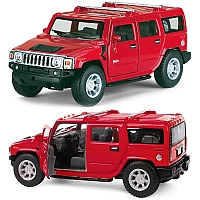 Машинка металева Kinsmart 1:40 2008 Hummer H2 SUV KT5337W інерційна, двері відчиняються / Червоний