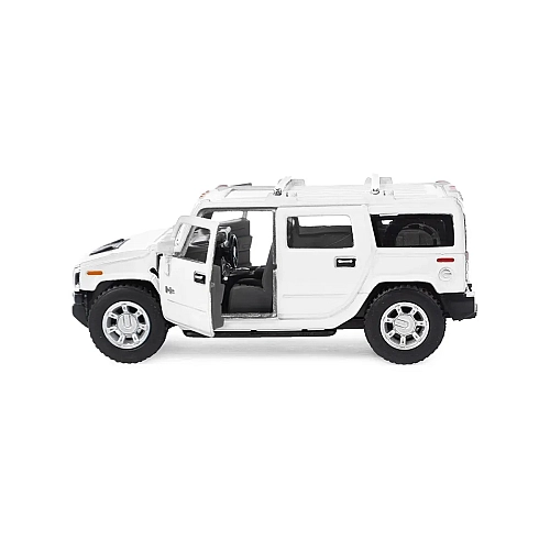 Машинка металева Kinsmart 1:40 2008 Hummer H2 SUV KT5337W інерційна, двері відчиняються / Білий