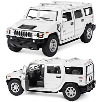 Машинка металева Kinsmart 1:40 2008 Hummer H2 SUV KT5337W інерційна, двері відчиняються / Білий