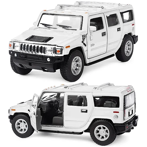 Машинка металева Kinsmart 1:40 2008 Hummer H2 SUV KT5337W інерційна, двері відчиняються / Білий
