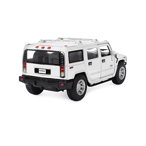 Машинка металева Kinsmart 1:40 2008 Hummer H2 SUV KT5337W інерційна, двері відчиняються / Білий