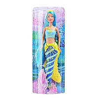 Лялька русалка "Морська чарівниця" кофточка блакитна з жовтим 8483-4 Defa Lucy