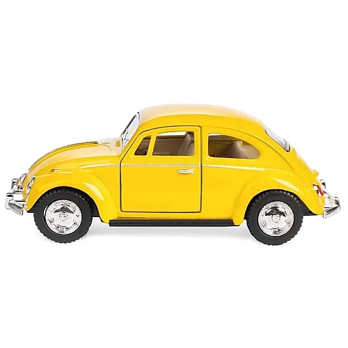 Машинка металева Kinsmart KT5057W 1:32 1967 Volkswagen Classical Beetle (Жук) інерційна, двері відчиняються / Жовтий