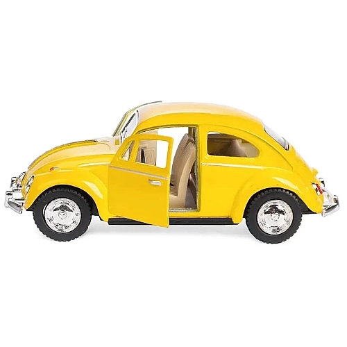 Машинка металева Kinsmart KT5057W 1:32 1967 Volkswagen Classical Beetle (Жук) інерційна, двері відчиняються / Жовтий