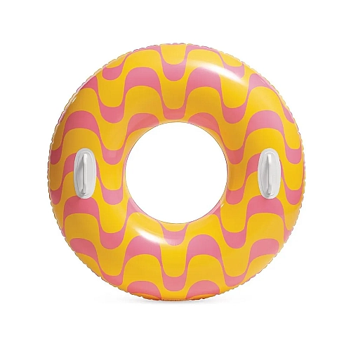 Надувне коло Intex 59256 "Вир" 91 см з ручками, від 9 років, Помаранчевий