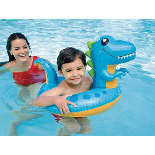 Детский надувной круг Intex "Динозавр" 107×58 см для 3–6 лет