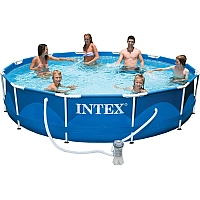 ​Басейн каркасний Intex 28212NP Metal Frame 366×76 см, 6503 л, з фільтр-насосом 220–240 В