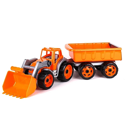 Іграшка Трактор з причепом та з рухомим ковшем 3688 Помаранчевий