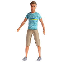 Лялька Defa Kevin 30 см, хлопець у бірюзовій футболці та бріджах (8372)