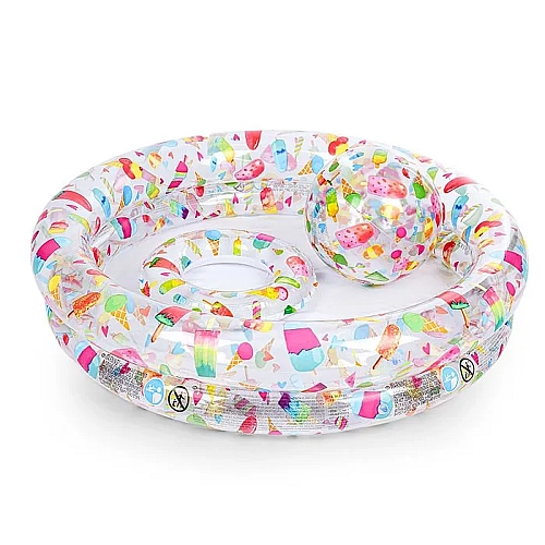 Дитячий басейн INTEX 122x25см з м'ячем і колом, від 2 років, 114л