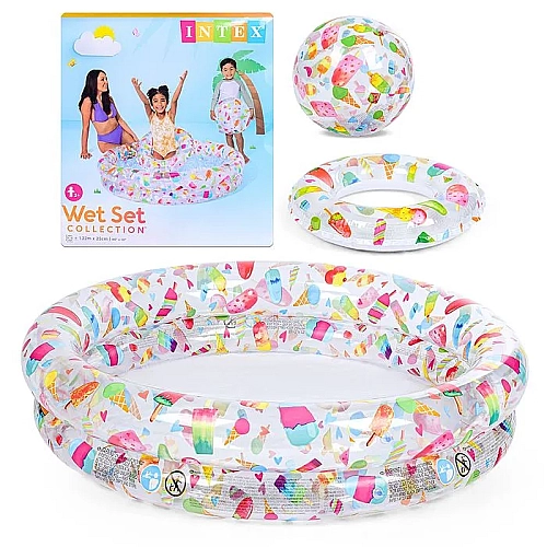 Дитячий басейн INTEX 122x25см з м'ячем і колом, від 2 років, 114л