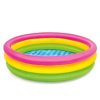 Дитячий надувний басейн 57412 Р-Р 114х25см "Веселка" 136л, від 2 років, надувне дно