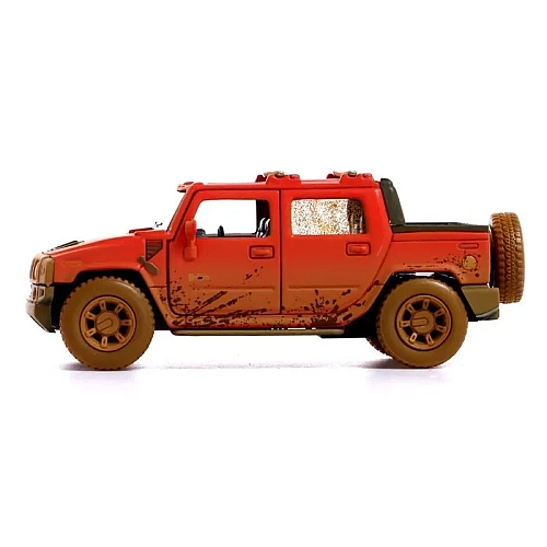 Модель машини Kinsmart 1:40 "HUMMER H2 SUT (Muddy)" інерція KT5097WY / Червона