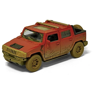 Модель машини Kinsmart 1:40 "HUMMER H2 SUT (Muddy)" інерція KT5097WY / Червона