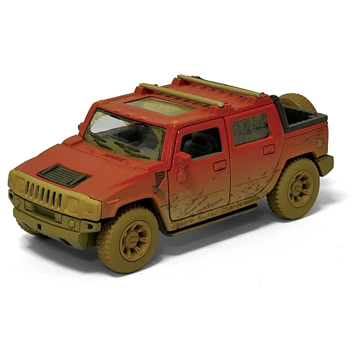 Модель машини Kinsmart 1:40 "HUMMER H2 SUT (Muddy)" інерція KT5097WY / Червона