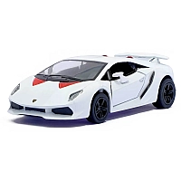 Машинка металева Kinsmart Lamborghini Sesto Elemento 1:38 (інерційна, білий) KT5359W