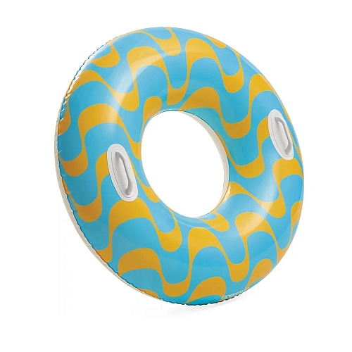 Надувне коло Intex 59256 "Вир" 91 см з ручками, від 9 років, Блакитний