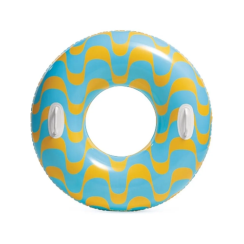 Надувне коло Intex 59256 "Вир" 91 см з ручками, від 9 років, Блакитний