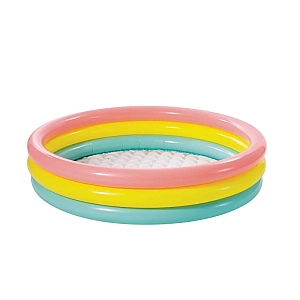 Надувний басейн Intex 57422 "Веселка", 147×33 см, з надувним дном, 3 кільця, від 2 років