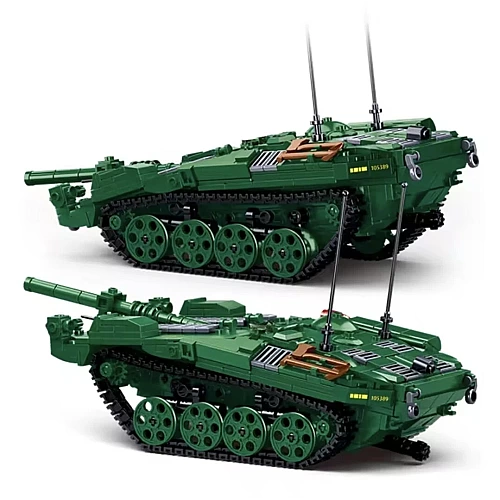 Конструктор Sluban Шведський Танк STRV-103 з фігурками, 692 деталі, M38-B1010