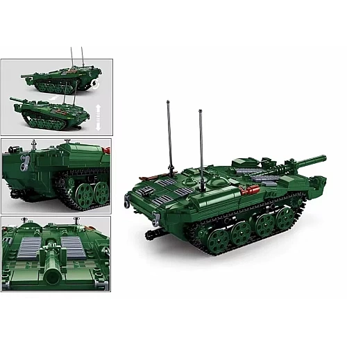 Конструктор Sluban Шведський Танк STRV-103 з фігурками, 692 деталі, M38-B1010