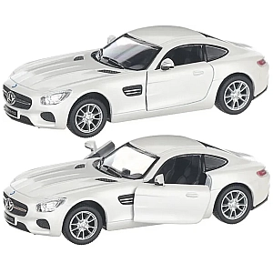 Машинка металева Kinsmart 1:36 Mercedes-AMG GT інерційна, двері відчиняються KT5388W / Білий