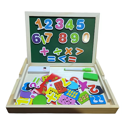 Дерев'яна магнітна двостороння дошка для малювання MD0815A